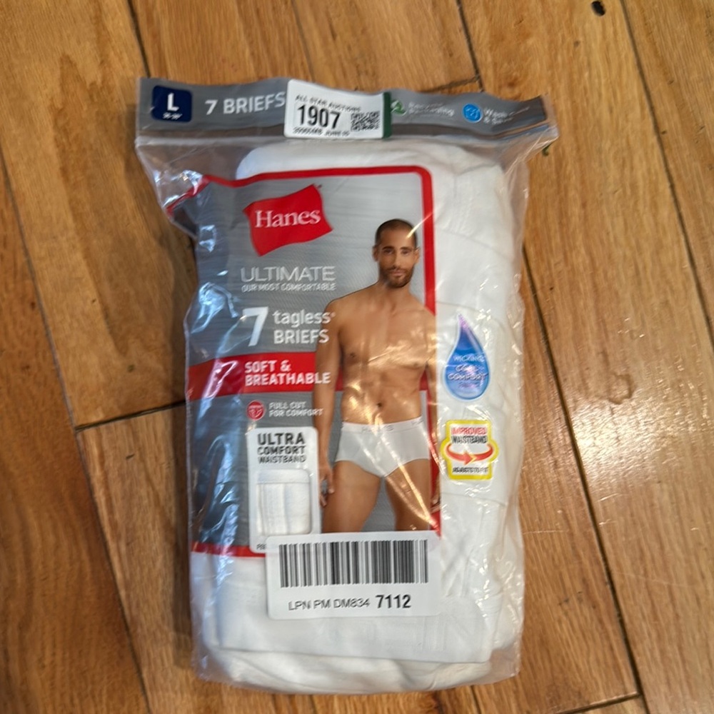 Hanes White Classic Briefs Comfortable Underwear